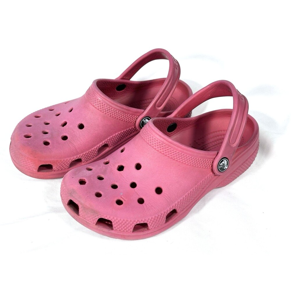 Crocs Original Size Junior 3 Pink Slip On Clogs Casual Comfort